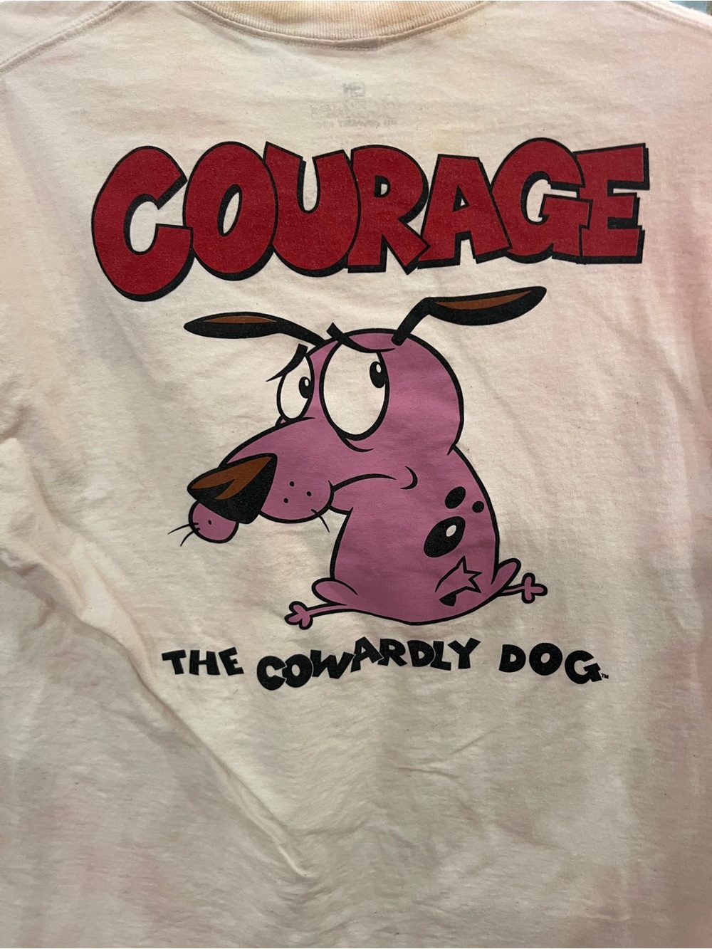 Courage The Cowardly Dog Pink Graphic Tee
